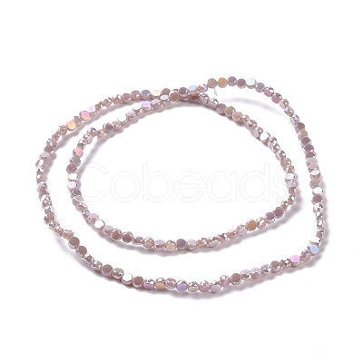 Electroplate Glass Beads Strands GLAA-E036-03B-1