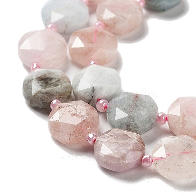 Natural Morganite Beads Strands G-NH0004-019-1