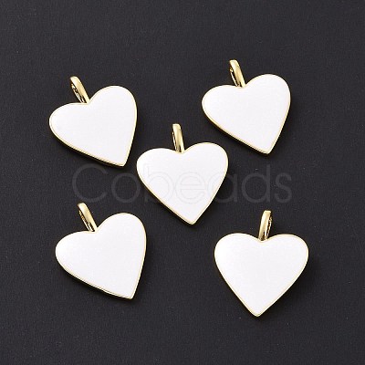Brass Enamel Pendants KK-P204-14G-E-1