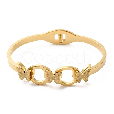 Adjustable Butterfly Torque Bangles BJEW-F474-25G-1