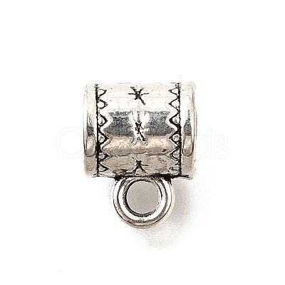 Tibetan Style Alloy Tube Bails TIBE-L008-13AS-1
