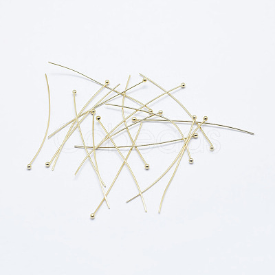 Brass Ball Head Pins KK-G331-10-0.6x20-NF-1