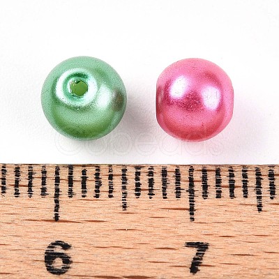 Baking Paint Pearlized Glass Pearl Beads X1-HY-Q003-6mm-M01-1