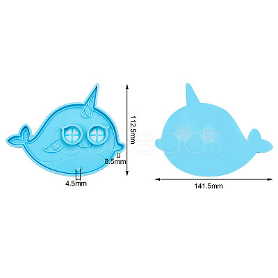 Halloween Whale Mask Silicone Molds DIY-CJC0001-28-1