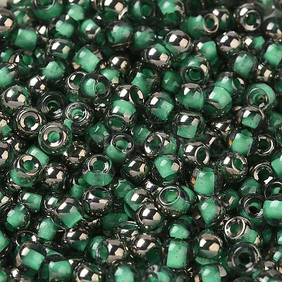 Transparent Inside Colours Glass Seed Beads SEED-H002-A-C221-1