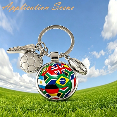 Rugby Alloy Sublimation Blanks Keychains AL-CBAF9A1-02P-03-1