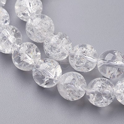 Natural Crackle Crystal Bead Strands G-G945-13-8mm-1