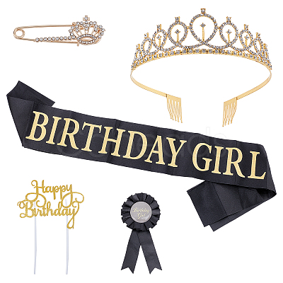 Birthday Crown Shoulder Strap Sets AJEW-WH0162-94-1