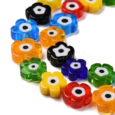 Handmade Millefiori Glass Bead Strands X-LAMP-J035-12mm-41-1