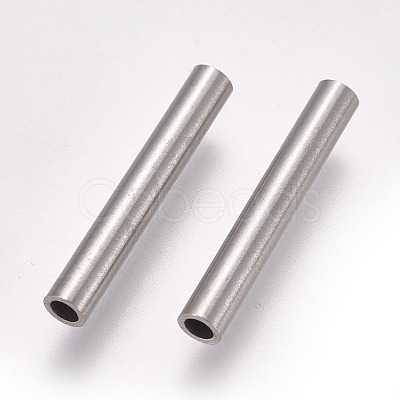 Non-Tarnish 304 Stainless Steel Tube Beads STAS-F224-01P-F-1