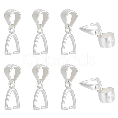 8Pcs 925 Sterling Silver Pendants STER-ME0001-07-1