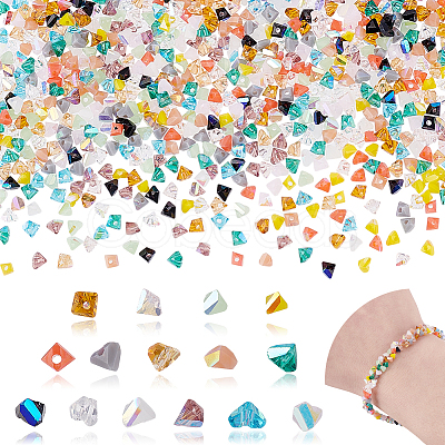 900Pcs 15 Styles Electroplate Glass Beads Strands EGLA-GA0001-34-1