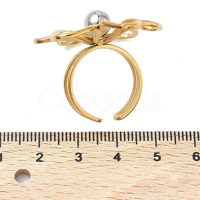 304 Stainless Steel Cuff Open Rings for Women RJEW-P180-02A-1