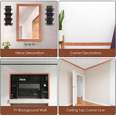 2Pcs Foam 3D Self-Adhesive Waterproof Wallpaper Border DIY-GF0010-19G-1