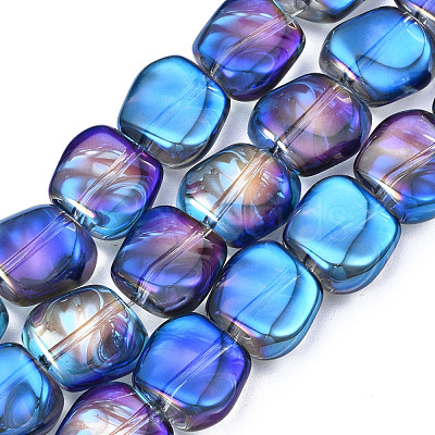 Electroplate Glass Beads Strands EGLA-N008-005-1