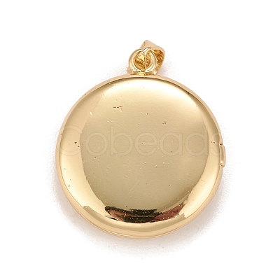 Brass Micro Pave Cubic Zirconia Locket Pendants KK-A161-53G-1