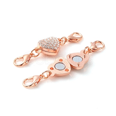 Alloy Crystal Rhinestone Magnetic Clasps ALRI-YW0001-10RG-1