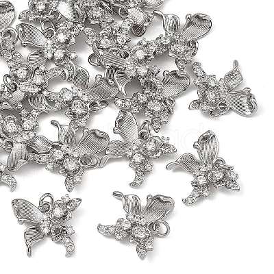 SHEGRACE Brass Pave Clear Cubic Zirconia Pendants XGRQ4D807-657P-1