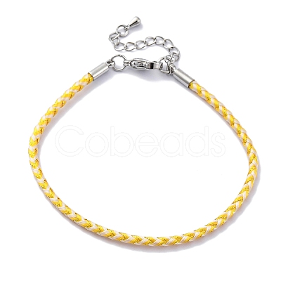 Polyester Cord Braided Bracelet Makings MAK-Z003-01P-18-1