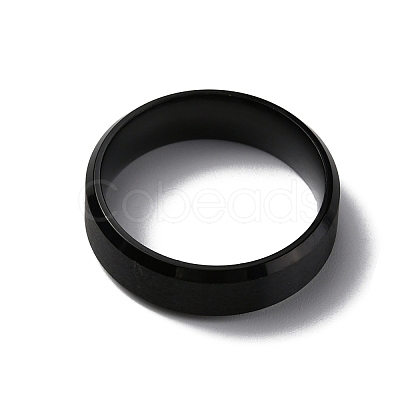 PVD Vacuum Plating Matte Style 304 Stainless Steel Wide Band Finger Rings for Women Men RJEW-WH0009-14C-EB-1