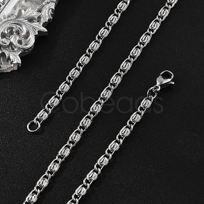 Non-Tarnish 304 Stainless Steel Lumachina Chain Necklaces X-NJEW-P226-08P-01-1