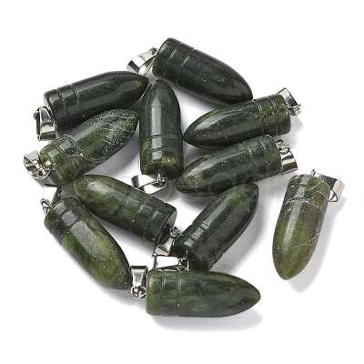 Natural Southern Jade Pointed Pendants G-B127-18P-01-1