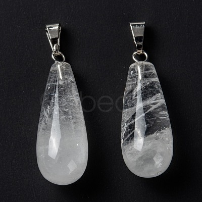 Natural Quartz Crystal Pendants G-F707-16-1
