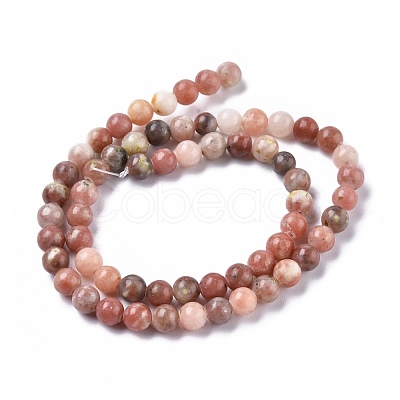 Natural Plum Blossom Jasper Beads Strands G-A163-02-6mm-1