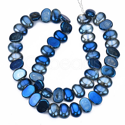 Electroplate Glass Beads Strands EGLA-N008-012-1