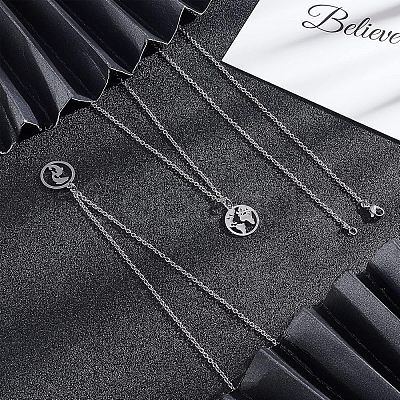 Classic Plain 304 Stainless Steel Mens Womens Cable Chain for Necklace Making STAS-UN0012-66-1