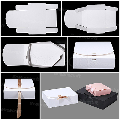 Folding Paper Gift Boxes with Ribbon LS-CON-WH20001-11B-02-1