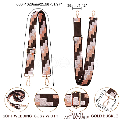 1Pc Flat Polyester Bag Strap FIND-PH0002-61D-1