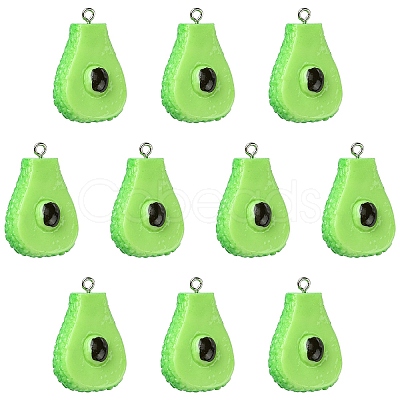 10Pcs Resin Pendants RESI-YW0004-09-1