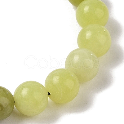 10mm Round Natural Lemon Jade Braided Bead Bracelets BJEW-C067-01C-02-1