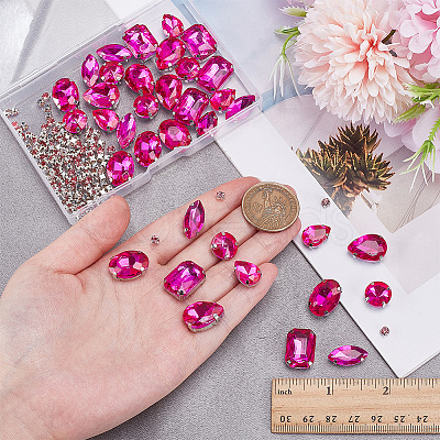 156Pcs 7 Styles Sew on Rhinestone DIY-SP0007-30D-1