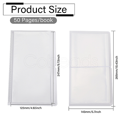 Rectangle Plastic Sticker Storage Albums AJEW-WH0419-40B-1