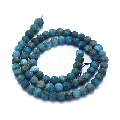 Natural Apatite Beads Strands G-E561-03-6mm-1