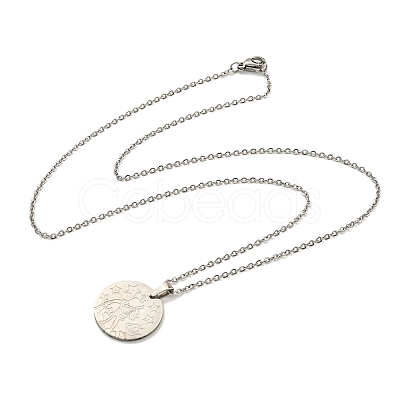Non-Tarnish Constellation Pendant Necklaces NJEW-S422-04P-11-1