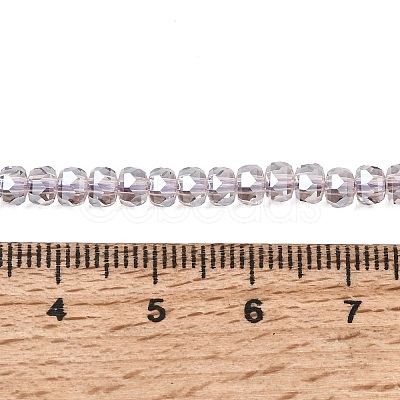 Electroplate Glass Beads Strands GLAA-Q105-03M-1