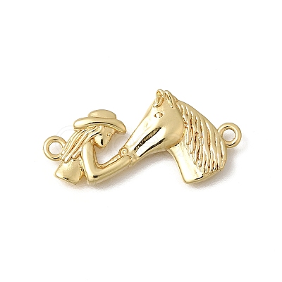 Brass Connector Charms KK-Z155-11G-1