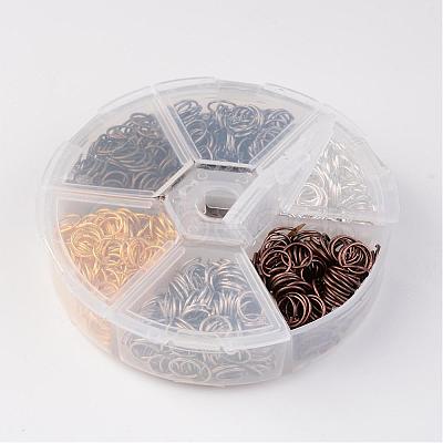 1 Box 6 Color Iron Open Jump Rings IFIN-X0025-7mm-NF-B-1