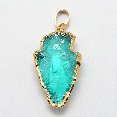 Natural Quartz Crystal Pendants G-P207-01C-1