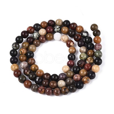 Natural River Stone Beads Strands G-R412-24-4mm-1