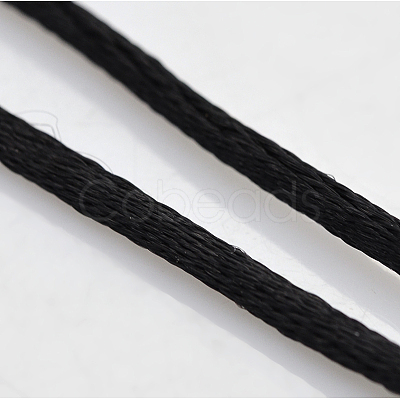 Round Nylon Satin Rattail Cord X-NWIR-O001-A-05-1