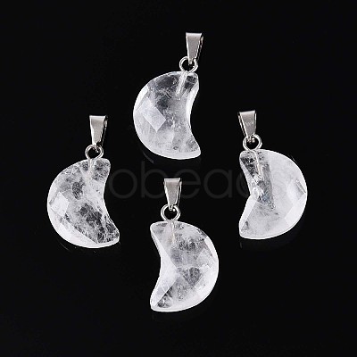 Natural Quartz Crystal Pendants G-N349-02K-P-1