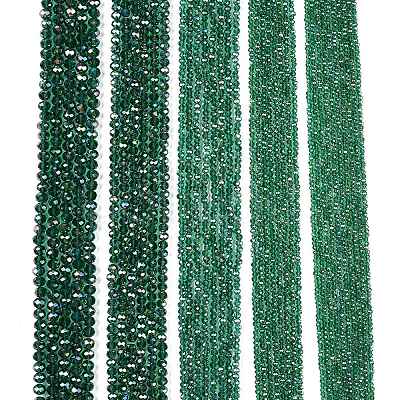 Electroplate Glass Beads Strands EGLA-A044-T2mm-B18-1