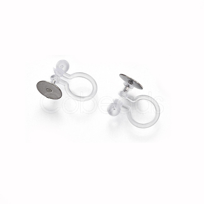 Stainless Steel Clip-on Earring Components STAS-WH0012-01P-1