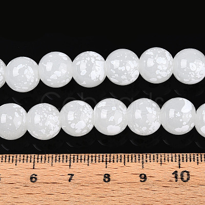 Baking Paint Glass Beads Strands DGLA-N015-10mm-01-1