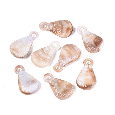 Two Tone Opaque Plastic Pendants KY-N025-49-1