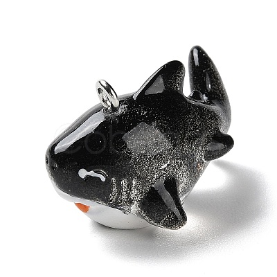 Sea Animal Theme Opaque Resin Pendants RESI-D071-04D-1
